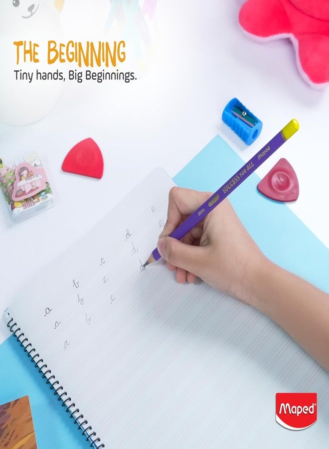 Maped My Study Buddy Kit-Pack of 6| 2 different Style Wooden Pencil set (20pcs), 8pcs Non-toxic Erasers, 6pcs Long tip sharpeners, 15cm Twist & flex scale & 12 Magic Stone|Ultimate School Starter Pack - Image 5